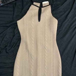 Tan classy dress
